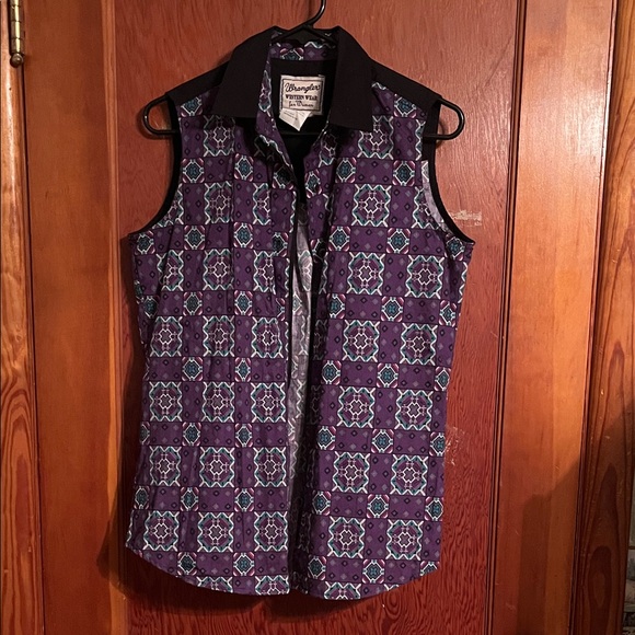 Vintage Wrangler Sleeveless Button Up - Picture 1 of 4